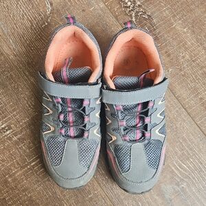 Kids Gray and Pink Sneakers